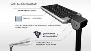 Btree LED Solar Street Light{0}} W wied Li-ion battery དང་ 20w སོ་ལར་པེ་ནེལ་-...